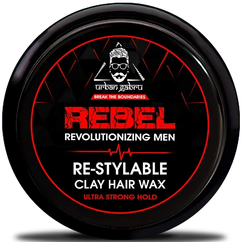 UrbanGabru Rebel Hair Styling Clay Wax, 85 g-1.webp